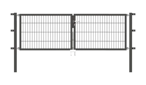 "Doppeltor Flexo mit Zubehör, anthrazit, Breite 250 cm, Höhe 160 cm, PF: 60x60 cm image"