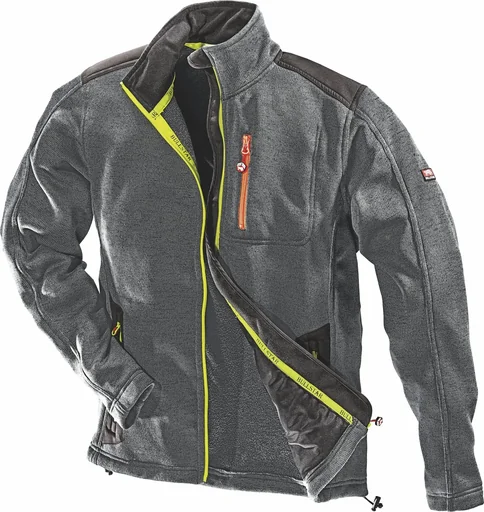 "Softshell-Strickfleece-Jacke Ultra schwarz-grau, Gr. L image"
