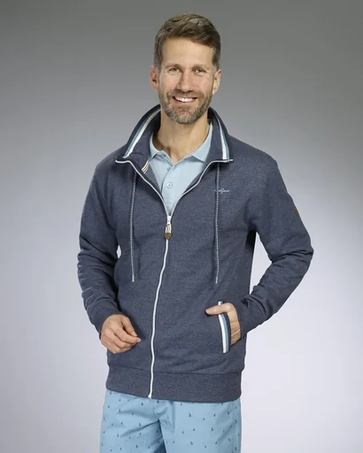 "Sweatjacke, Farbe marine/melange, Gr.XL image"