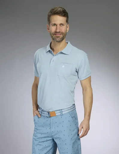 "Poloshirt, Farbe hellblau, Gr.L image"