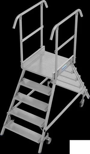 "Podestleiter 2 x 5 Alustufen beidseitig Besteigbar image"