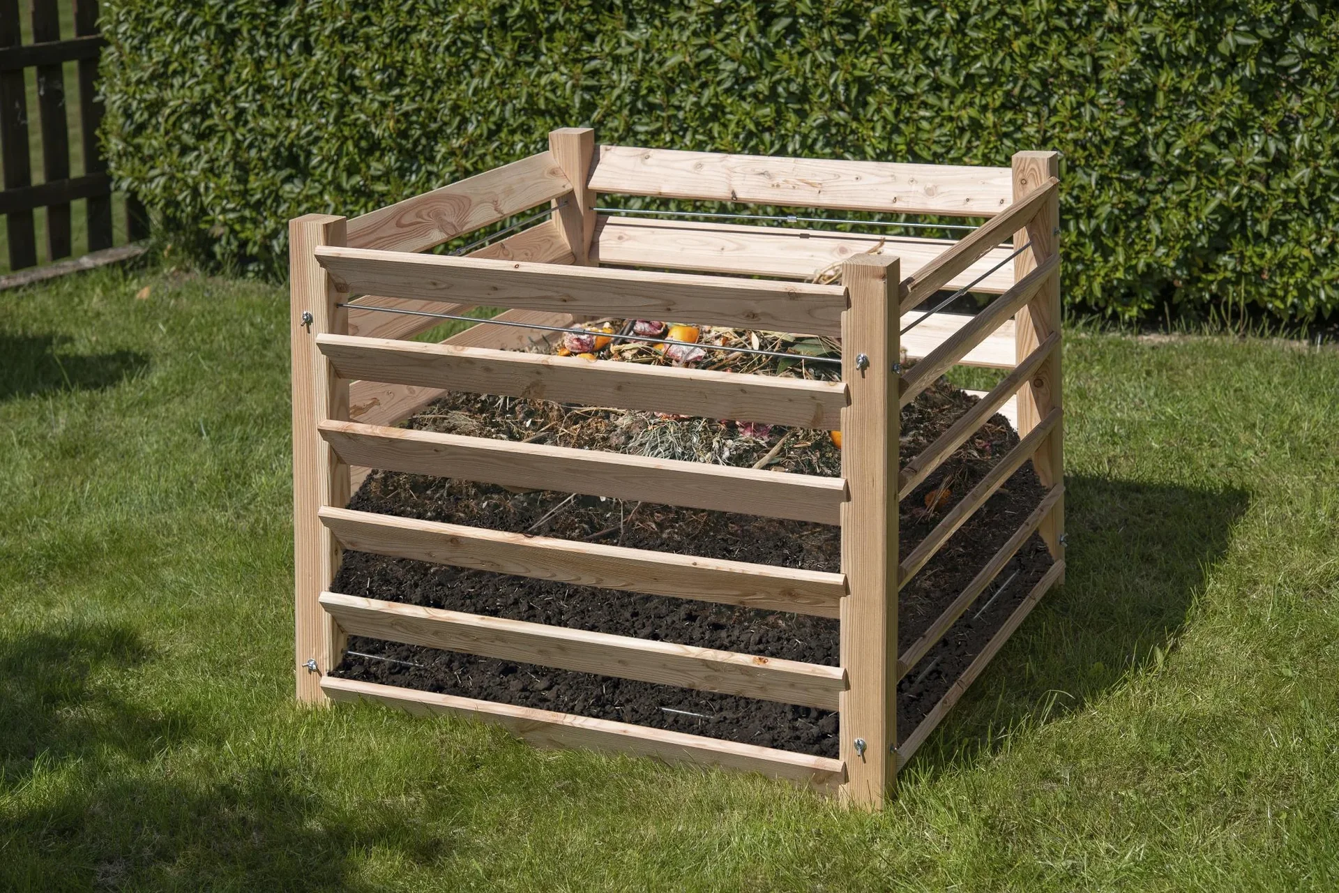 Komposter Lärchenholz, 100 x 100 x 80 cm