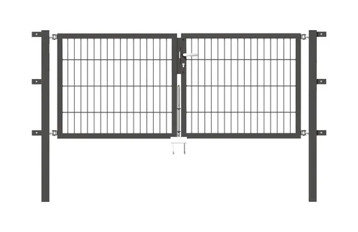"Doppeltor Flexo mit Zubehör, anthrazit, Breite 200 cm, Höhe 100 cm, PF: 60x60 cm image"