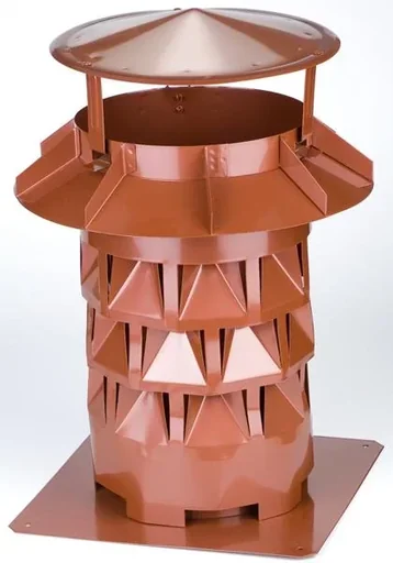 "Kaminaufsatz NW250, Windkat, Kupfer, f. Kamine 23 x 23 cm bzw. 25 cm image"