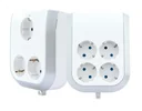 Steckdosenerweiterung 4-fach in edelem Design mit Kinderschutz