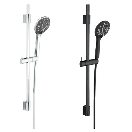 "Wasserspar-Brauseset Watersaving Schwarz, Länge Stange: 70 cm image"
