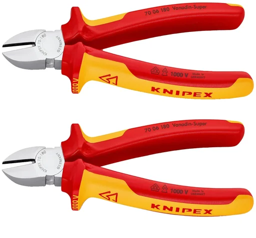 "Seitenschneider isoliert mit Mehrkomponenten-Hüllen verchromt 160 mm Schneide mit Facette image"