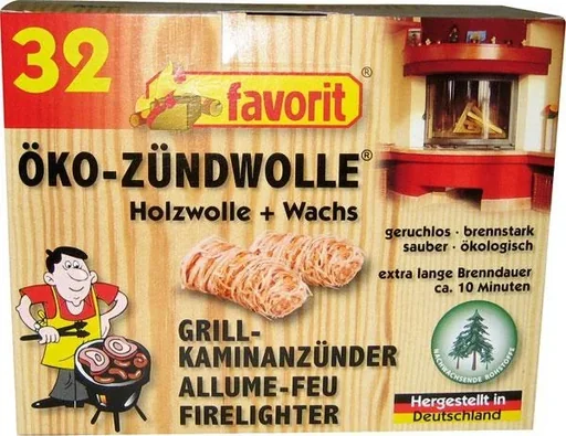 "Feueranzünder Öko Zündwolle, 1 Packung je 32 Stück image"