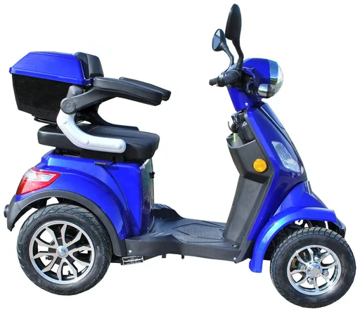 "E-Scooter 4 Räder blau - 20 Ah Li-Io Akku - 25 km/h - Seniorenmobil image"