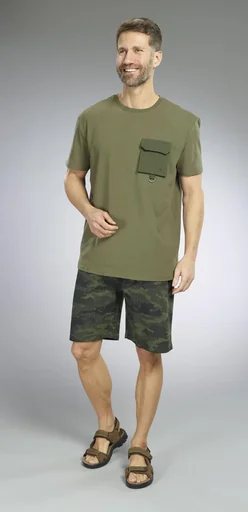"T-Shirt mit Brusttasche, Farbe oliv, Gr.L image"
