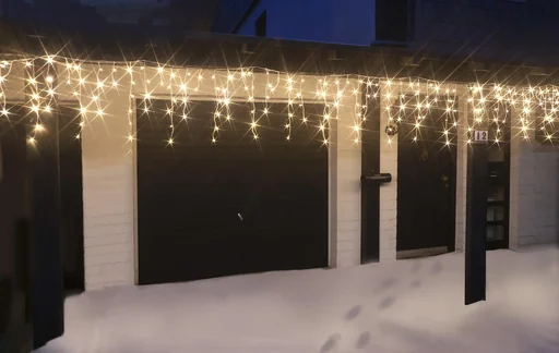 "Eisregen Lichterkette mit 480 warmweißen LEDs, 12 Meter image"