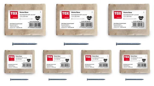 "Sockelleistenstifte Home Base 1,4 x 40 mm verzinkt, 100 Stück image"