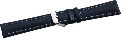 "Lederband schwarz & weiße Steppnaht 180 mm lang Anstoßbreite 18 mm image"