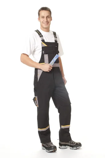 "Arbeits Latzhose, Farbe schwarz/grau, Gr.46 image"