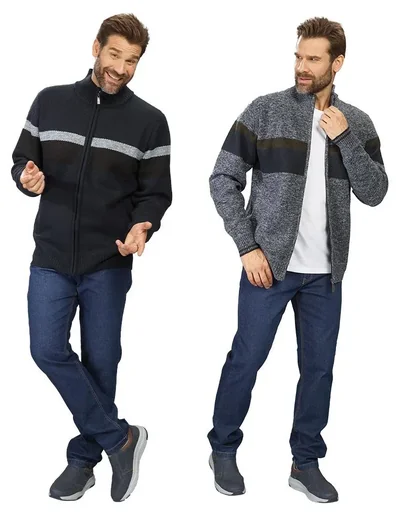 "Strickjacke, Farbe marine, Gr.XL image"