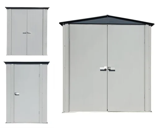 "Geräteschrank 4x3 lichtgrau/anthrazit 1,39 x 1 x 1,89 m  image"