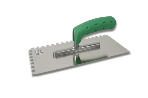 "Glättekelle, Edelstahl mit Soft-Griff, gezahnt, 8 x 8 mm image"