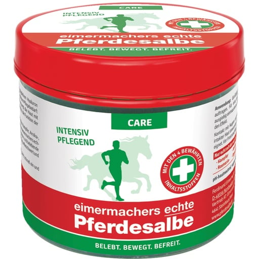"eimermachers echte Pferdesalbe CARE – kühlendes Pflege-Gel für Menschen mit Hyaluron & Hanföl, 200 ml Dose image"