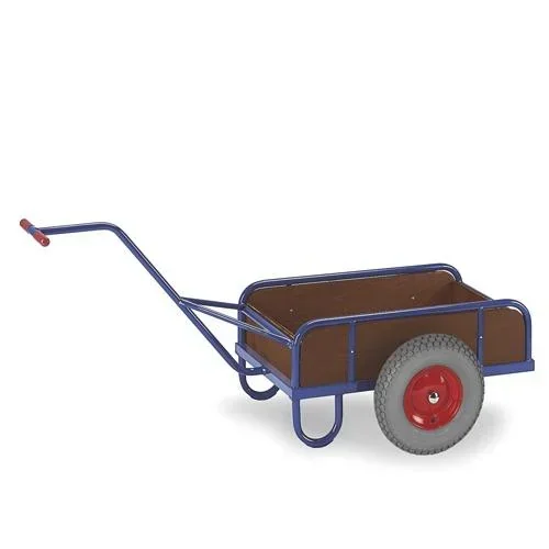 "Handwagen mit Ladefläche mit Holzwänden, Traglast 400 kg, Ladefläche 1105 x 535 mm image"