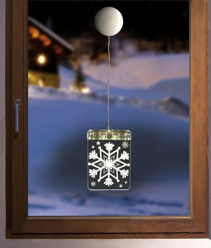 "LED Fensterbild Schneeflocke mit Saugnapf image"