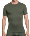 Rundhalshirt mit Streifen, Farbe oliv, Gr.L