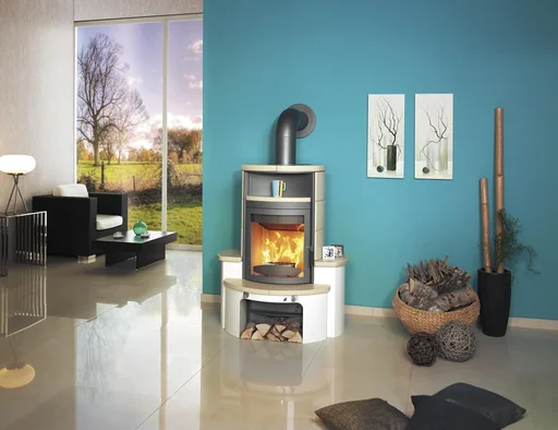 "Kaminofen - Avenso ECOplus 8 kW - Kacheln creme image"