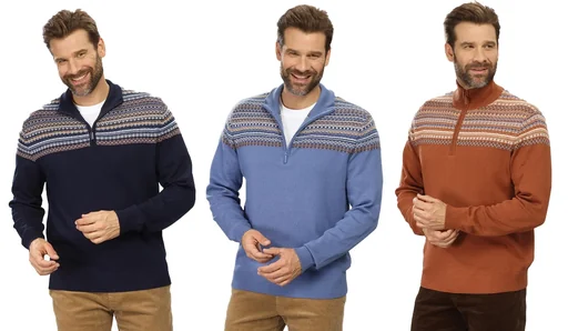 "Pullover mit Norwegermuster, Farbe braun, Gr.M image"