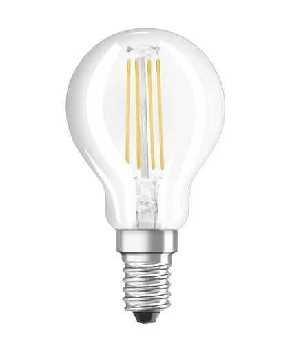 "LED STAR FILAMENT Tropfenlampe mit 4 Watt, E14, kaltweiß, klar image"