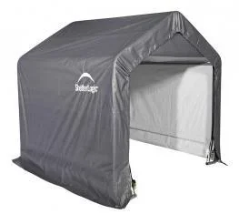 "ShelterLogic Foliengerätehaus 5,4 m², grau, 180×300 cm – verstärkte Rückwand, DuPont-Stahlrahmen, wetterfest image"