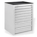 Schubladenschrank / Werkzeugschrank mammut, 8 Schubladen, RAL 7035