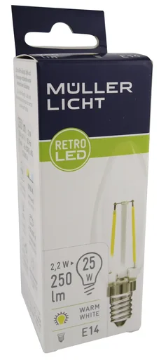"Retro LED Tropfenlampe mit 2,5 Watt, E27, warmweiß image"