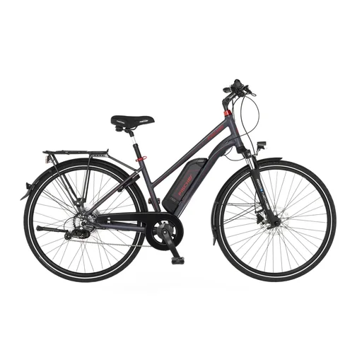 "Damen E-Bike Trekking, 28 Zoll Rahmengröße 44 cm, 8-Gang Kettenschaltung, anthrazit matt, VIATOR 1.0 image"