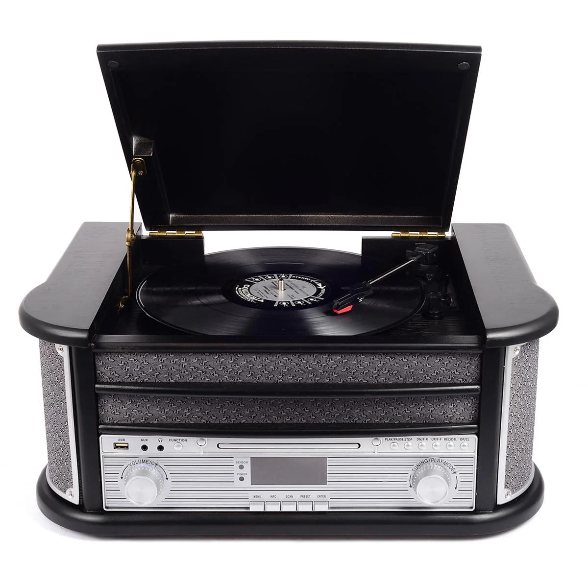 Retro HiFi-System mit DAB in schwarz