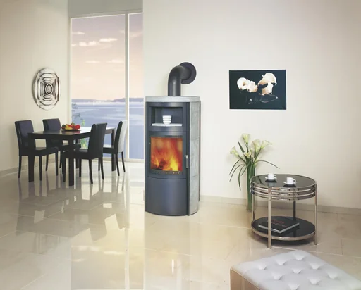 "Kaminofen Vito WW ECOplus (8,4 kW) Naturstein, Feinstaubfilter, Dauerbrand, Automatik, Externe Zuluft, Warmwasser image"