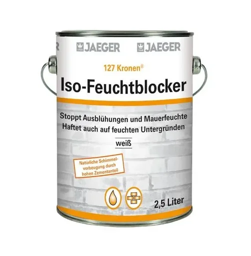 "Isolierfarbe - Feuchtblocker, weiß, 2,5 L, streich- und rollfähig image"