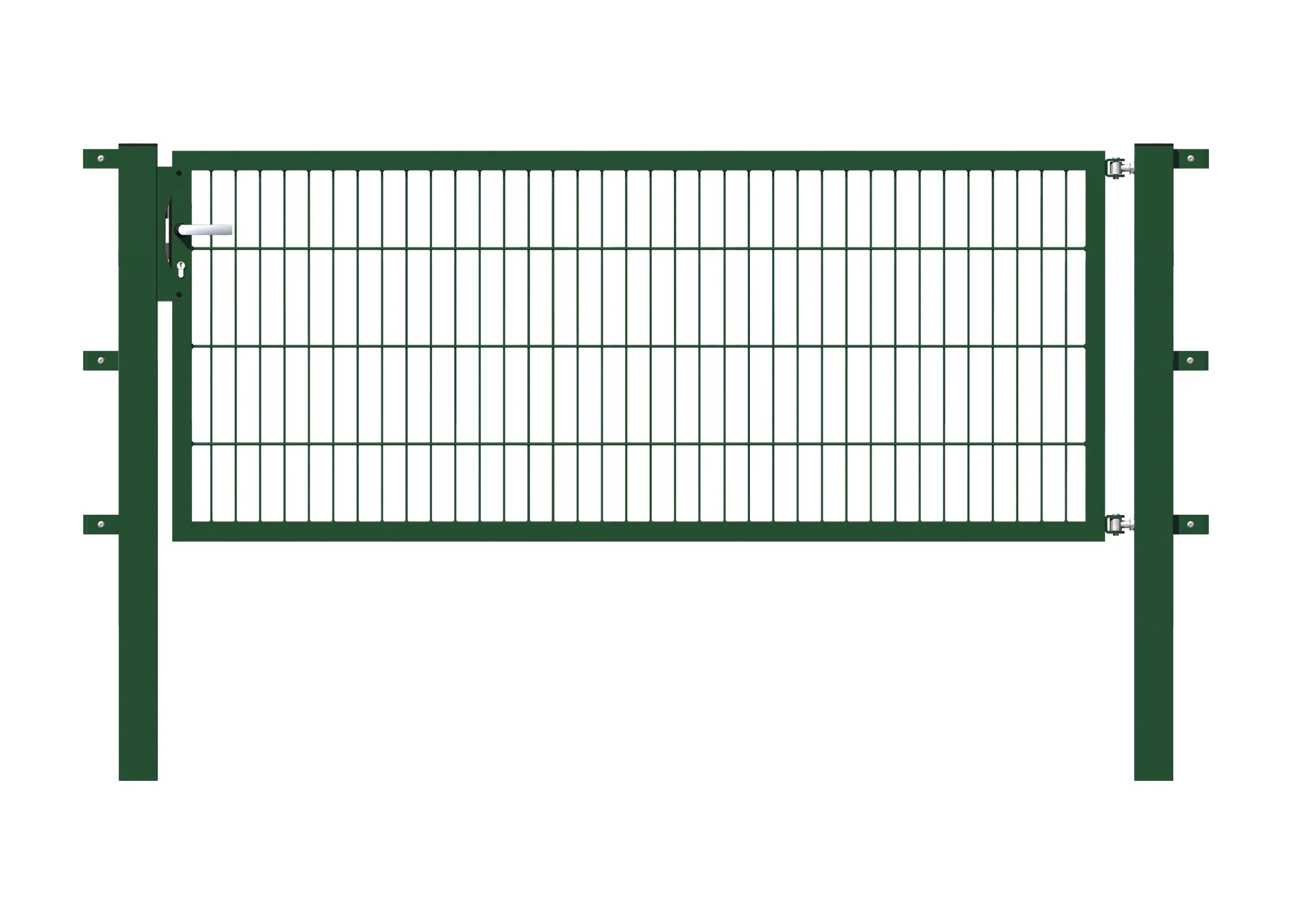 Einzeltor Flexo mit Zubehör, grün/ Breite 200 cm, Höhe 80 cm