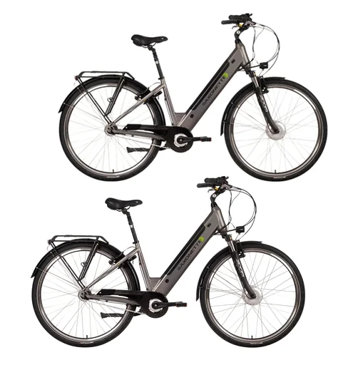 "Unisex City E-Bike, 28 Zoll, Rahmenhöhe 45 cm, 7-Gang Nabenschaltung, silber, Hamburg image"