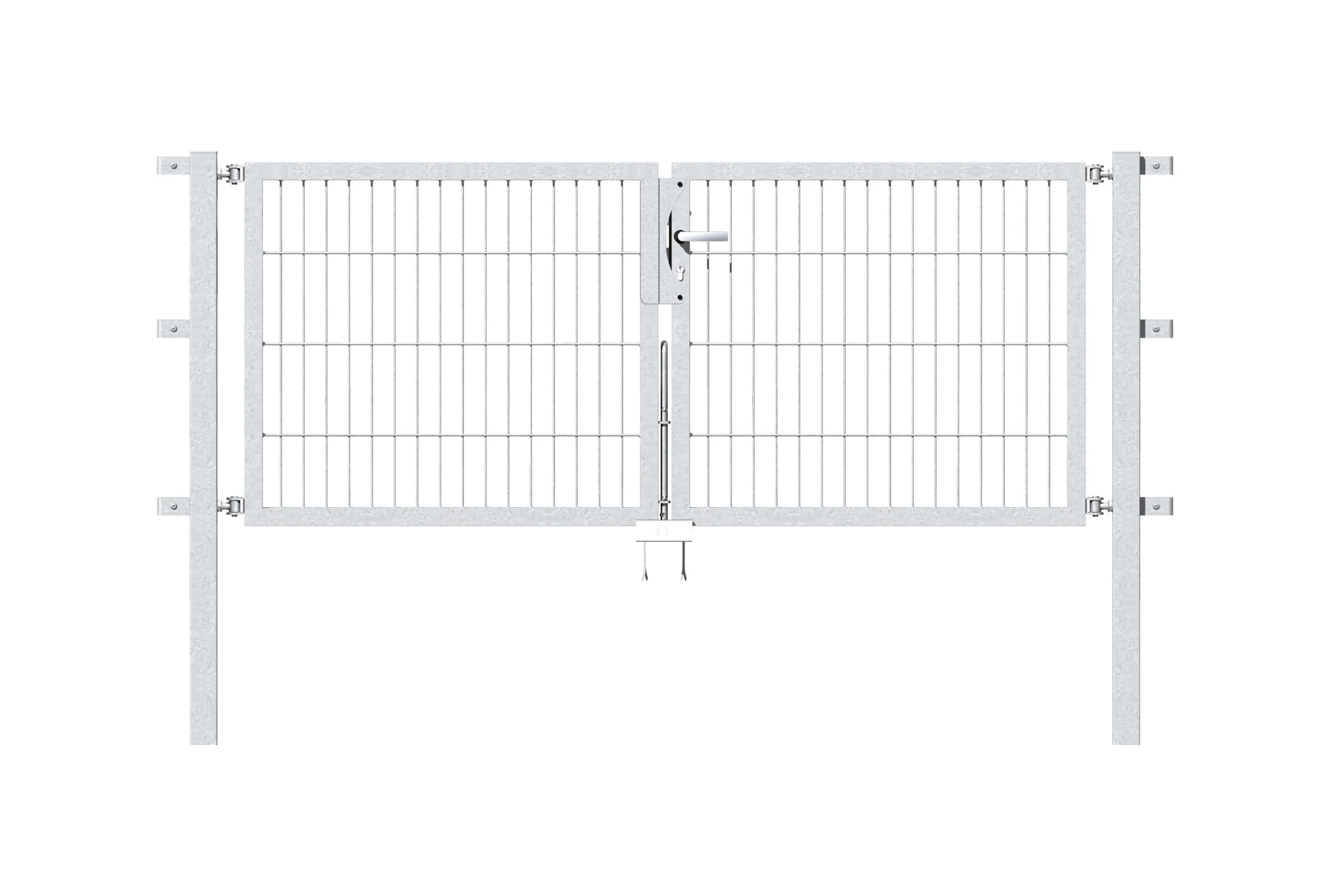 Doppeltor Flexo mit Zubehör, feuerverzinkt, Breite 200 cm, Höhe 80 cm, PF 60x60 cm