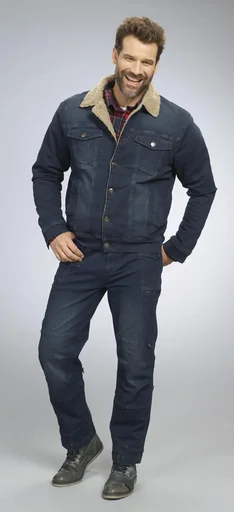 "Jeansjacke mit Teddyfutter, Farbe jeanblau, Gr.M image"