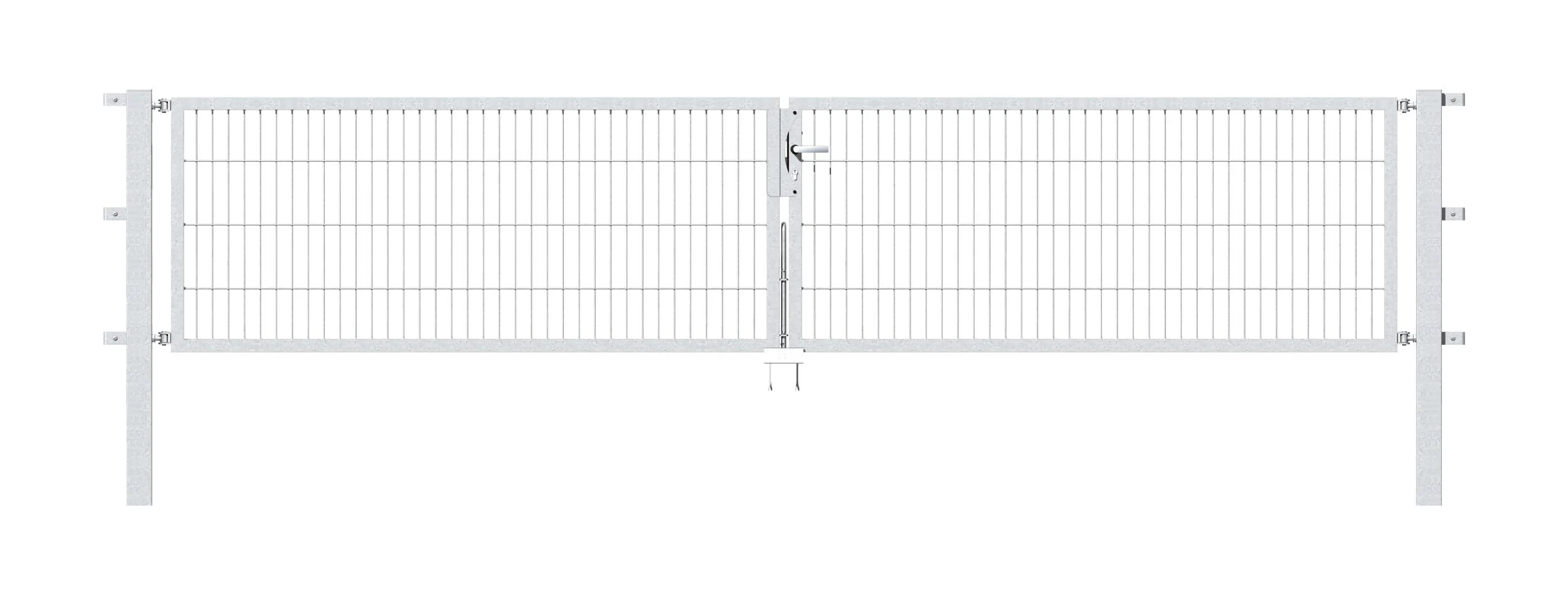 Doppeltor Flexo mit Zubehör, feuerverzinkt, Breite 400 cm, Höhe 100 cm, PF: 80x80 cm
