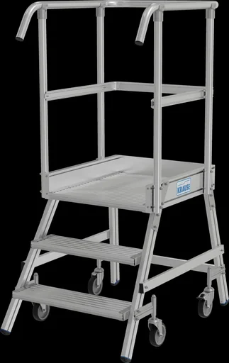 "Podestleiter 3 Stufen Alu Einseitig, fahrbar image"