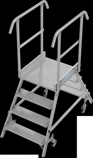 "Podestleiter 2 x 4 Alustufen beidseitig Besteigbar image"