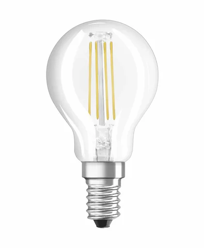 "LED CLASSIC P37 Filament Lampe in Tropfenform mit 4 Watt, E14, warmweiß, klar image"
