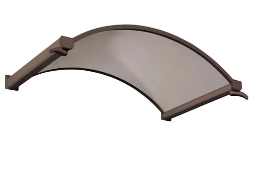 "Rundbogenvordach Typ NO Bronce, 1600 x 900 x 300 mm, Farbe braun image"