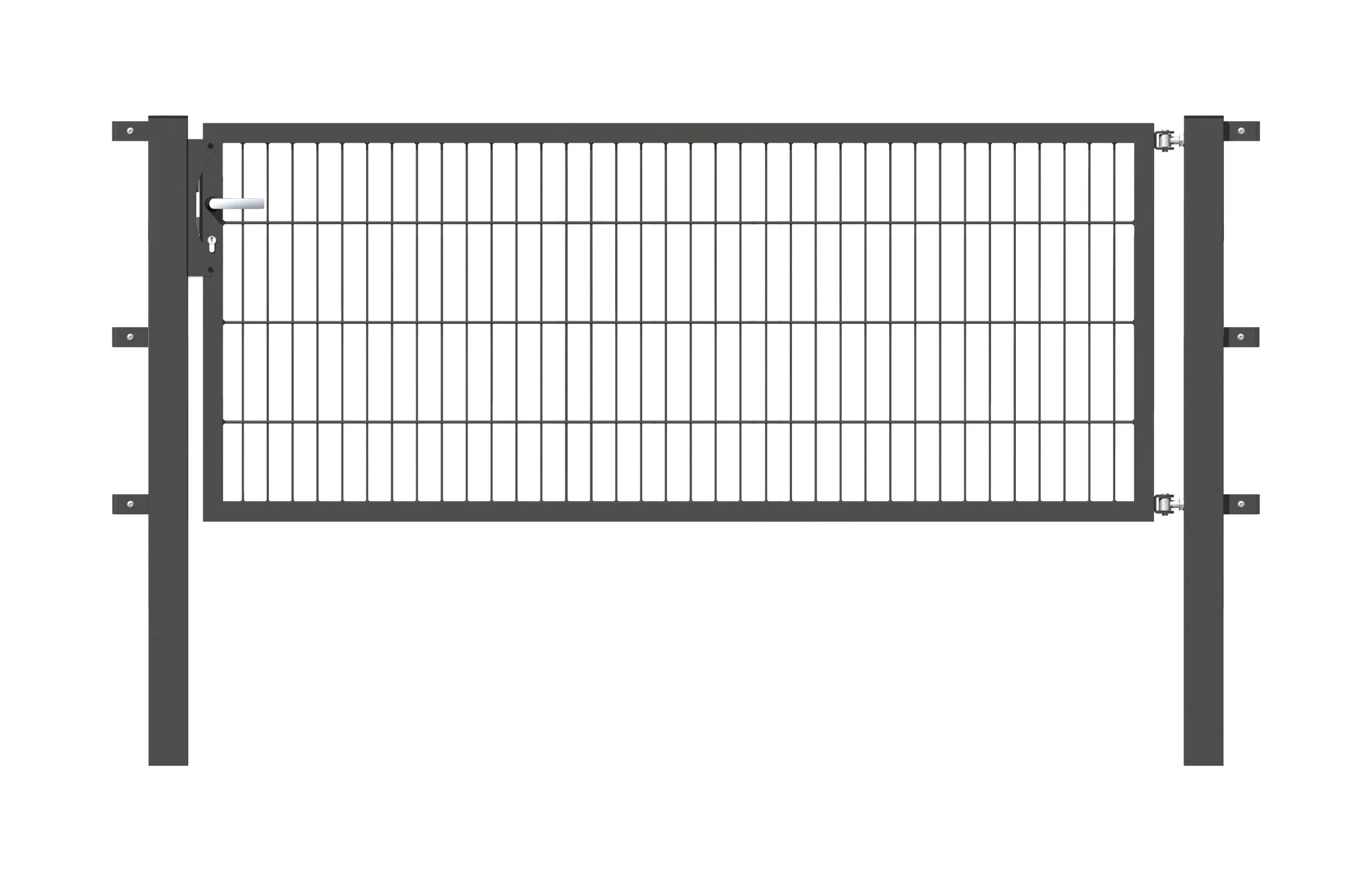 Einzeltor Flexo mit Zubehör, anthrazit/ Breite 200 cm, Höhe 160 cm