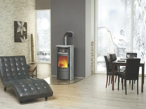 "Kaminofen - Opera-B Dauerbrand 7 kW - Kacheln creme image"