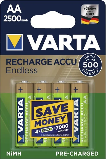 "RECHARGE Endless Mignon (AA) Akku mit 1900mAh - 4 Stück image"