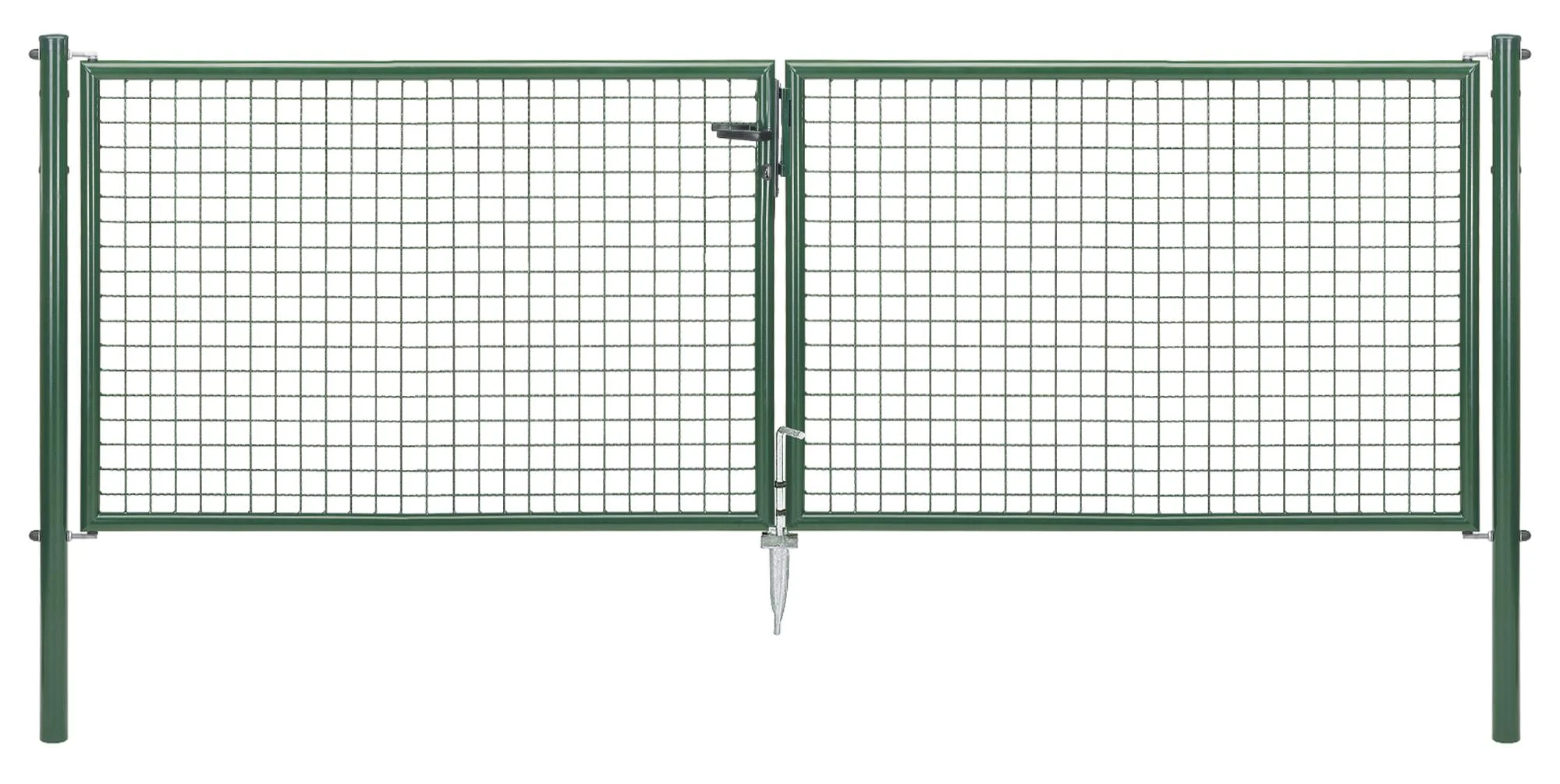 Doppeltor-Set Wellengitter inkl. Pfosten 3 x 1 m grün