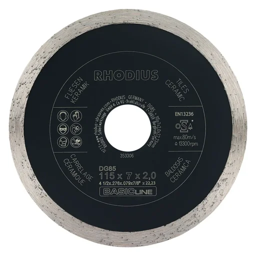 "Diamanttrennscheibe Fliesen & Keramik DG85 TILES, 125 x 7 x 2 x 22,23 mm image"