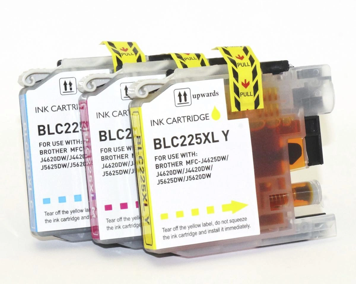 Druckerpatrone für Brother LC225 Multipack XL - 3er Set in den Farben cyan, magenta und gelb
